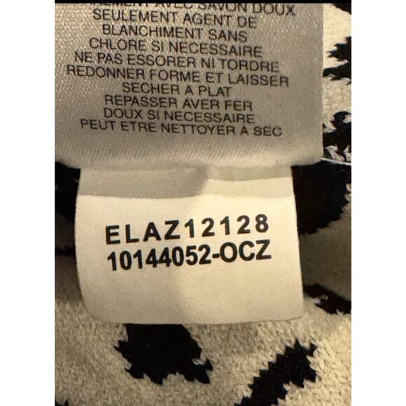 Women’s Jones New York Black & White Zebra Print Zippered Cardigan: Size M - Picture 11 of 11